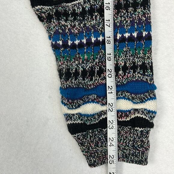 Vintage 90's Concrete Men's Sweater Abstract Knit Multicolor 3-D. Pattern Size L - Picture 7 of 10